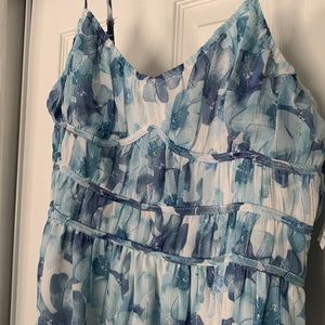 Floral bustier style flowy dress